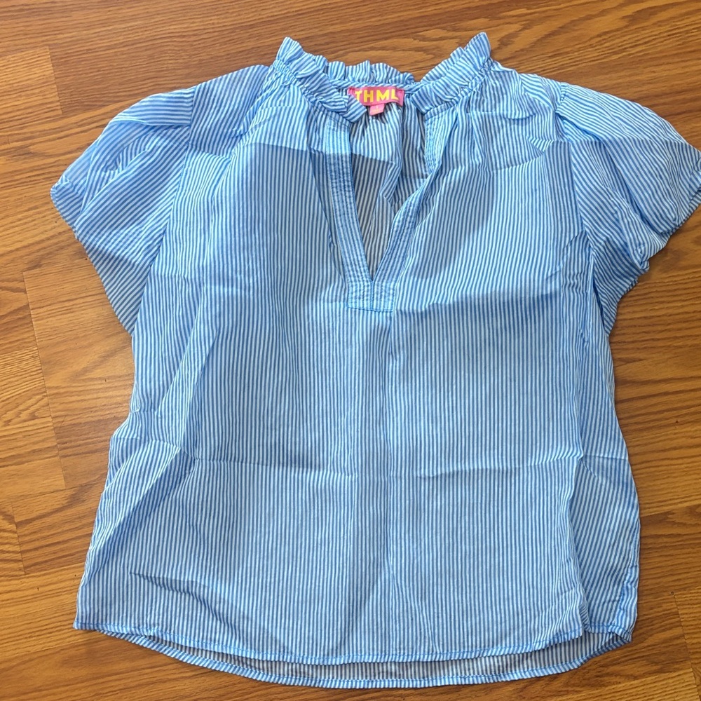 THML Blue Striped Blouse